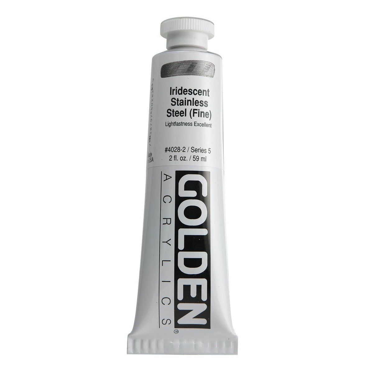 Golden Heavy Body Acrylic Iridescent Stainless Steel (fine) 2 oz - merriartist.com