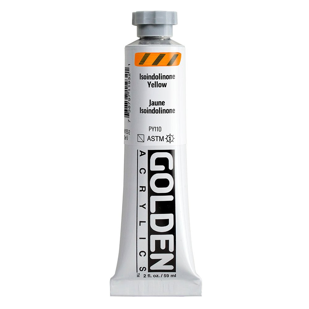 Golden Heavy Body Acrylic Isoindolinone Yellow 2 oz (pre-order) - The Merri Artist - merriartist.com