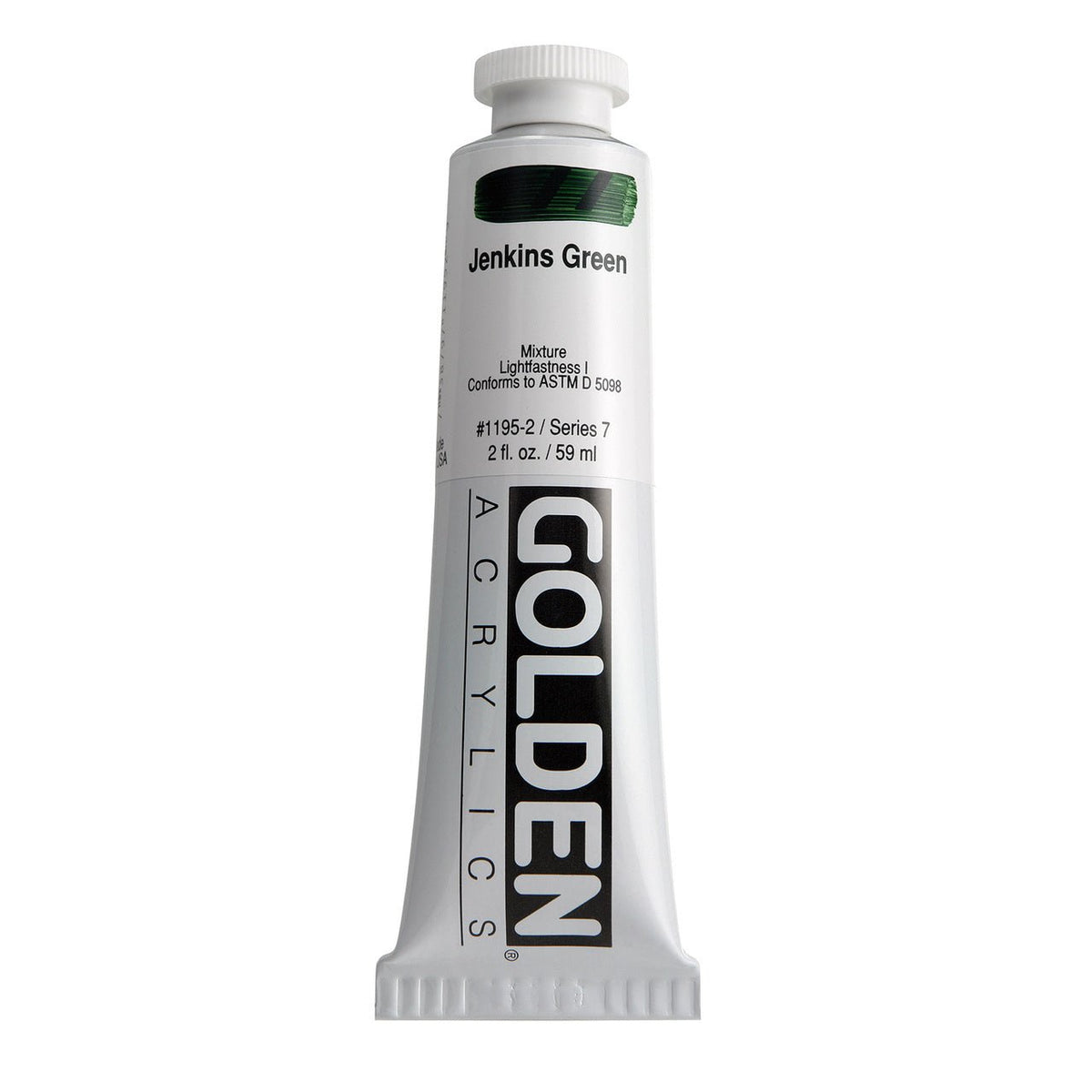 Golden Heavy Body Acrylic Jenkins Green 2 oz - merriartist.com
