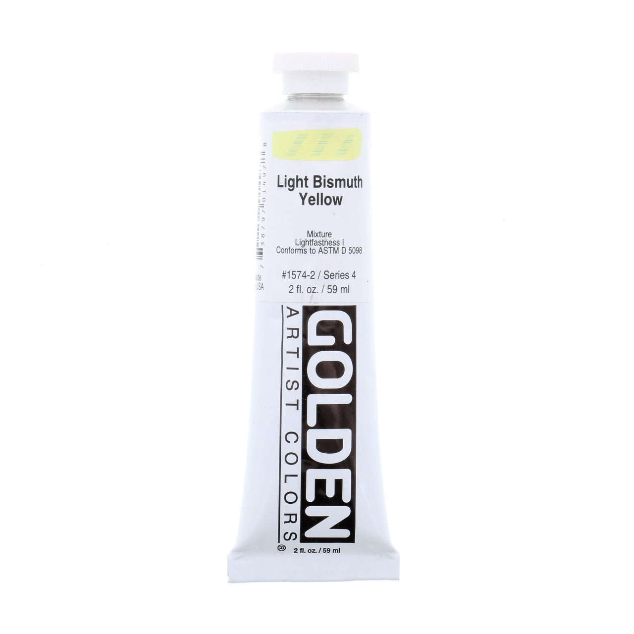 Golden Heavy Body Acrylic Light Bismuth Yellow 2 oz - merriartist.com
