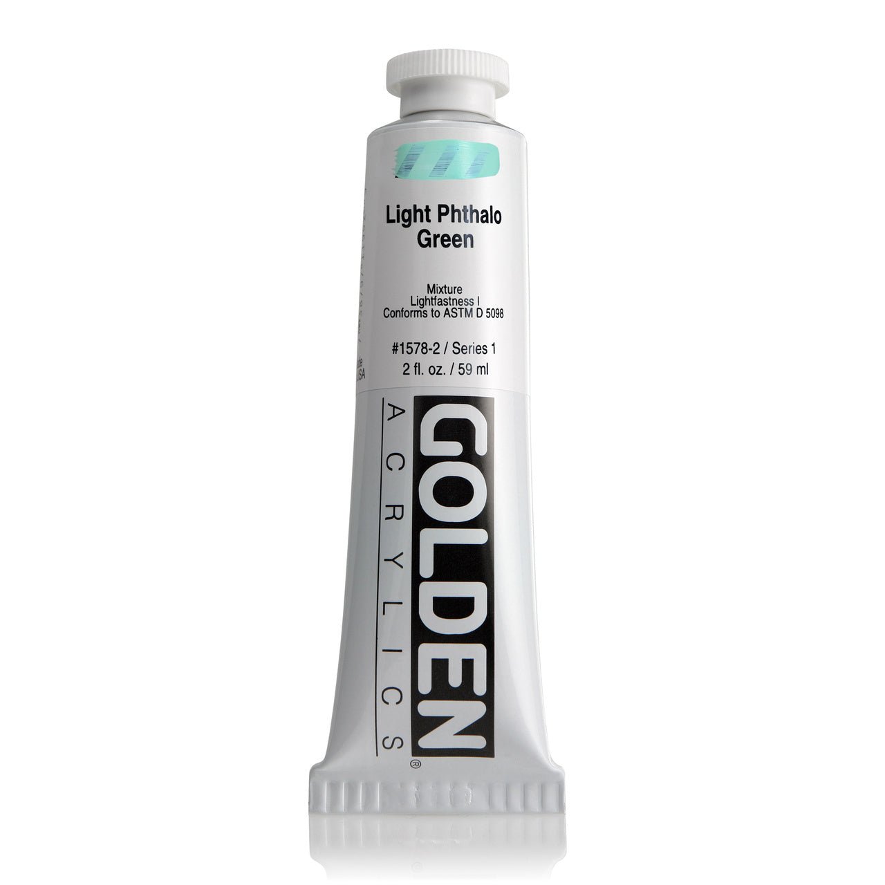 Golden Heavy Body Acrylic Light Phthalo Green 2 oz - merriartist.com