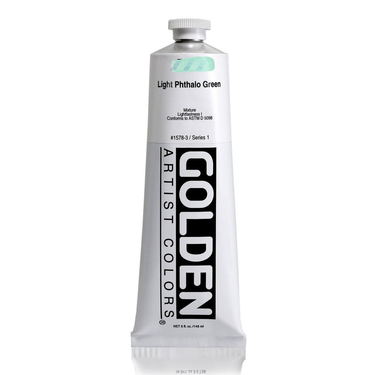 Golden Heavy Body Acrylic Light Phthalo Green 5 oz - merriartist.com