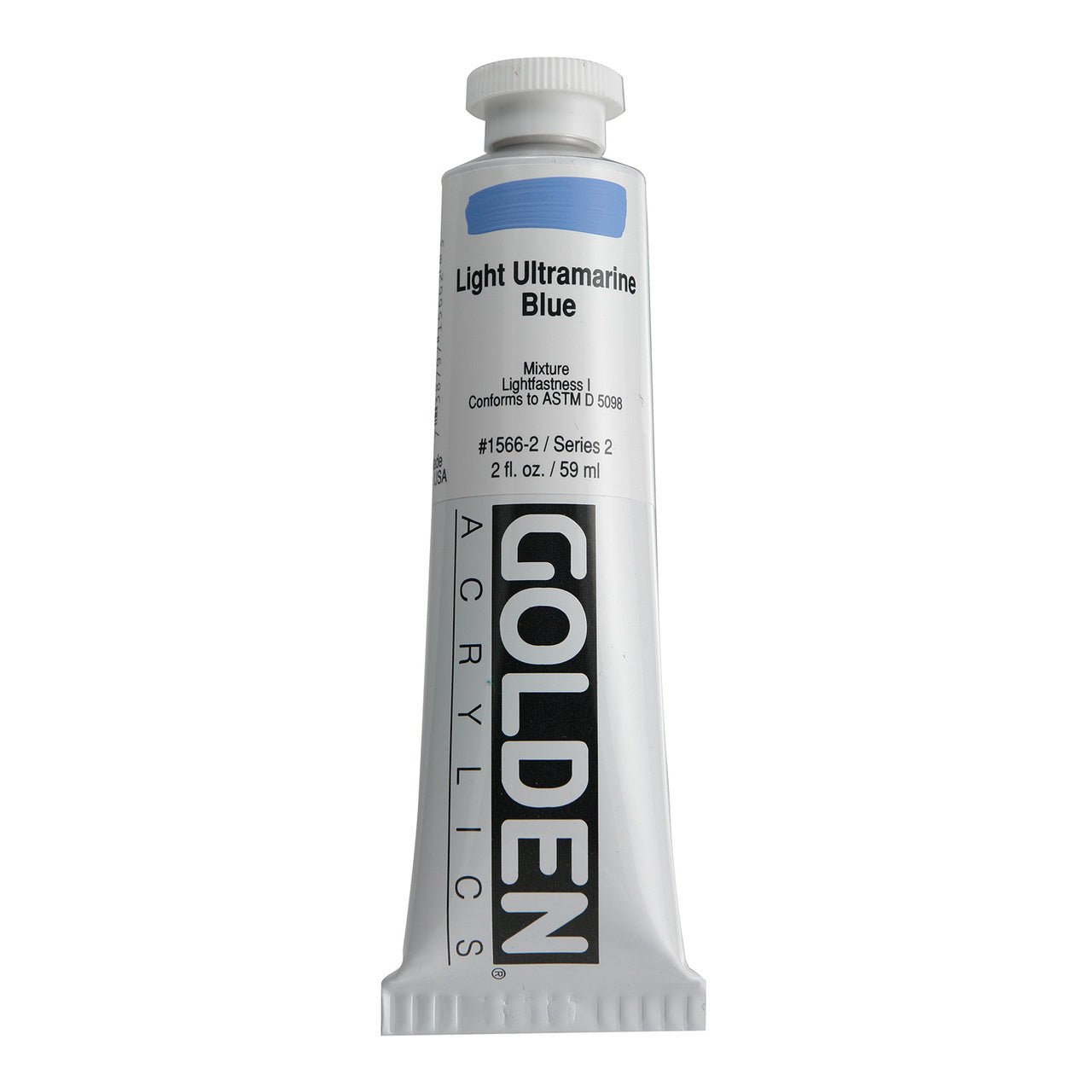 Golden Heavy Body Acrylic Light Ultramarine Blue 2 oz - merriartist.com