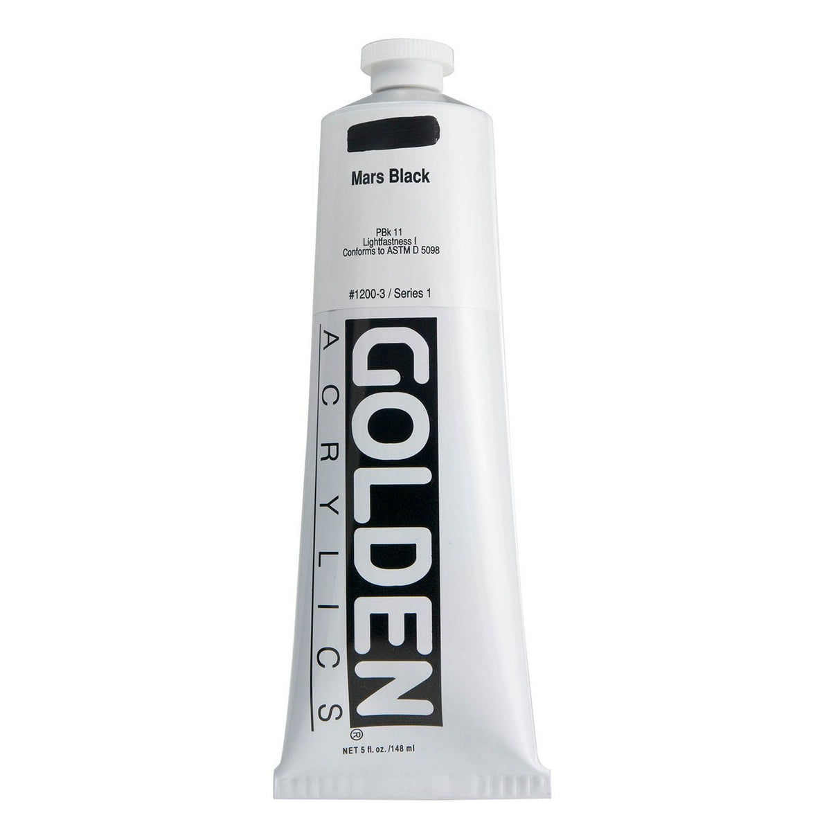 Golden Heavy Body Acrylic Mars Black 5 oz - merriartist.com