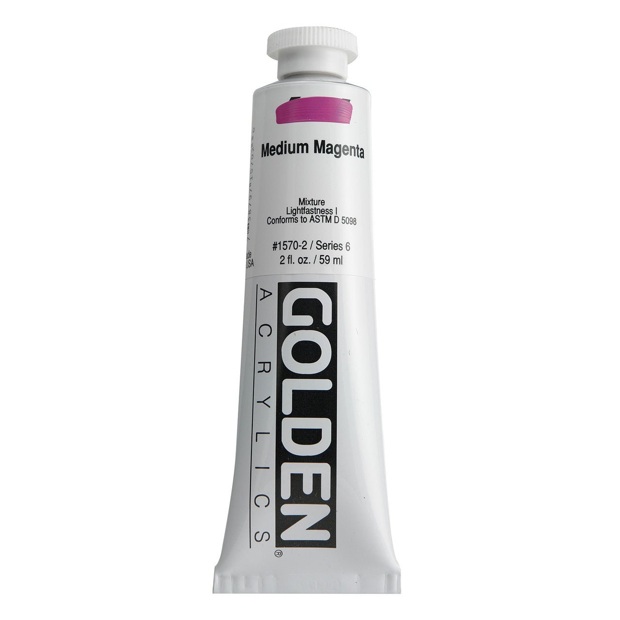 Golden Heavy Body Acrylic Medium Magenta 2 oz - merriartist.com