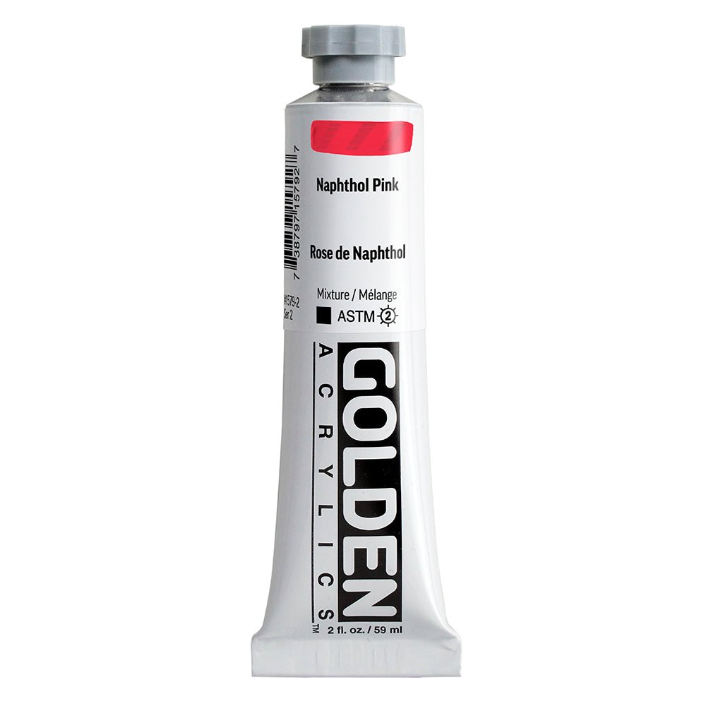 Golden Heavy Body Acrylic Naphthol Pink 2 oz - The Merri Artist - merriartist.com