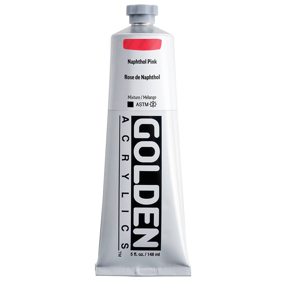 Golden Heavy Body Acrylic Naphthol Pink 5 oz (pre-order) - The Merri Artist - merriartist.com