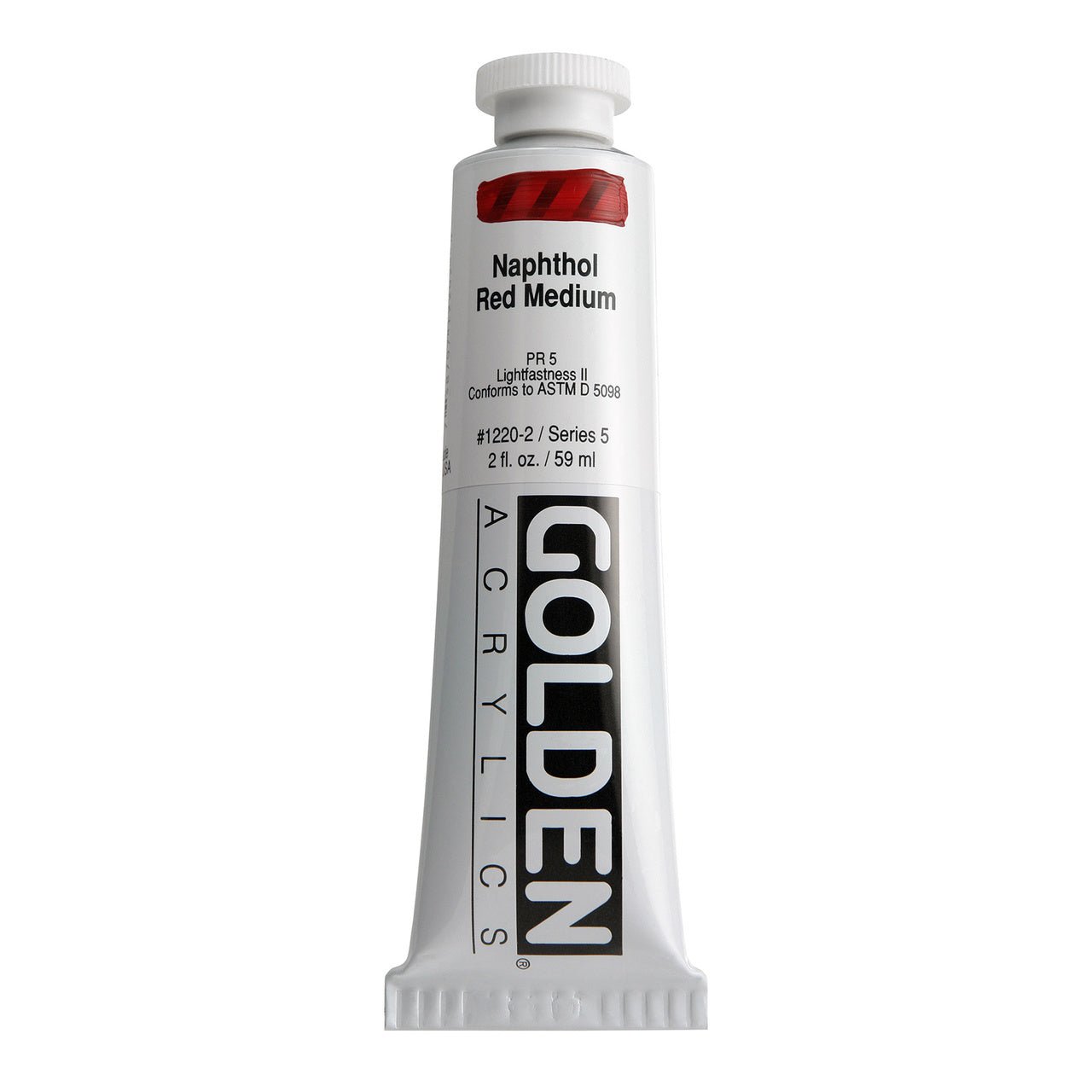 Golden Heavy Body Acrylic Naphthol Red Medium 2 oz - merriartist.com