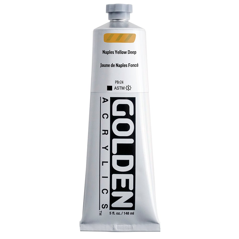 Golden Heavy Body Acrylic Naples Yellow Deep 5 oz (pre-order) - The Merri Artist - merriartist.com