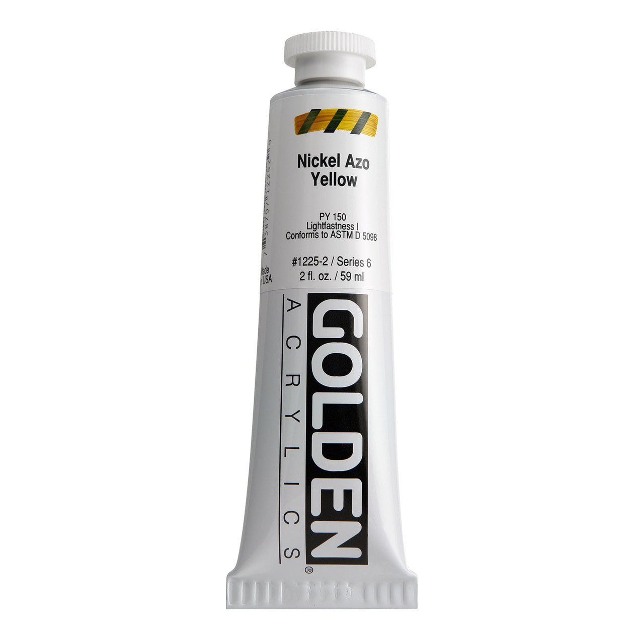 Golden Heavy Body Acrylic Nickel Azo Yellow 2 oz - merriartist.com