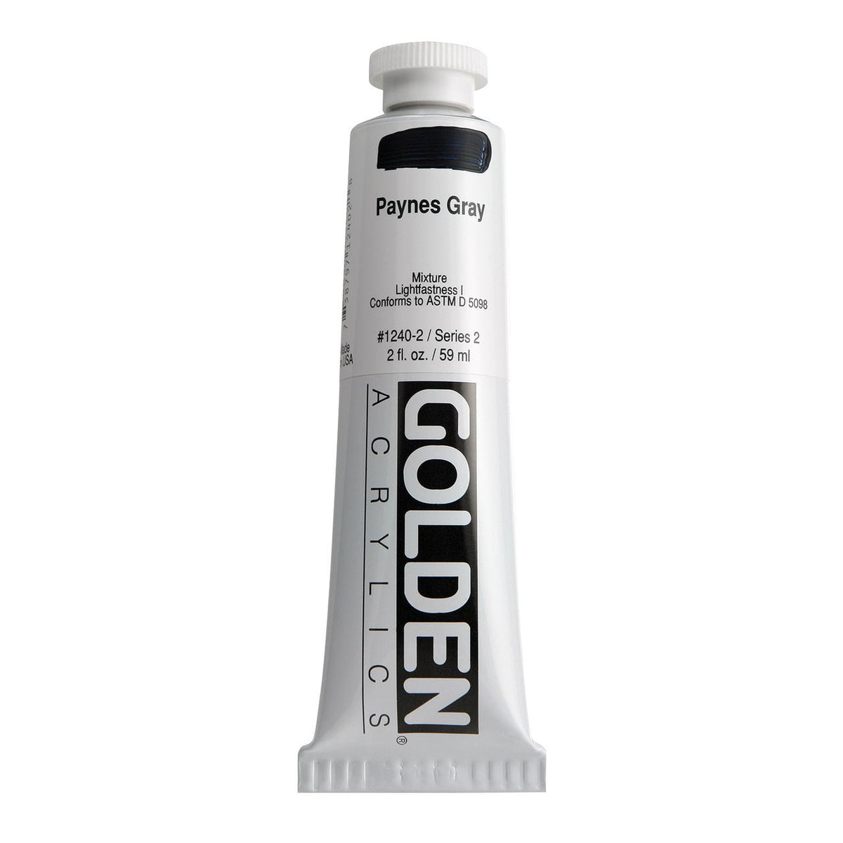 Golden Heavy Body Acrylic Paynes Gray 2 oz - merriartist.com