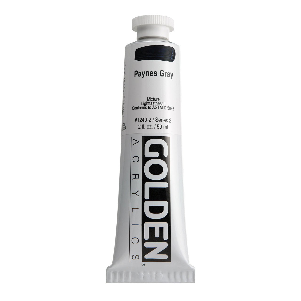 Golden Heavy Body Acrylic Paynes Gray 2 oz - merriartist.com
