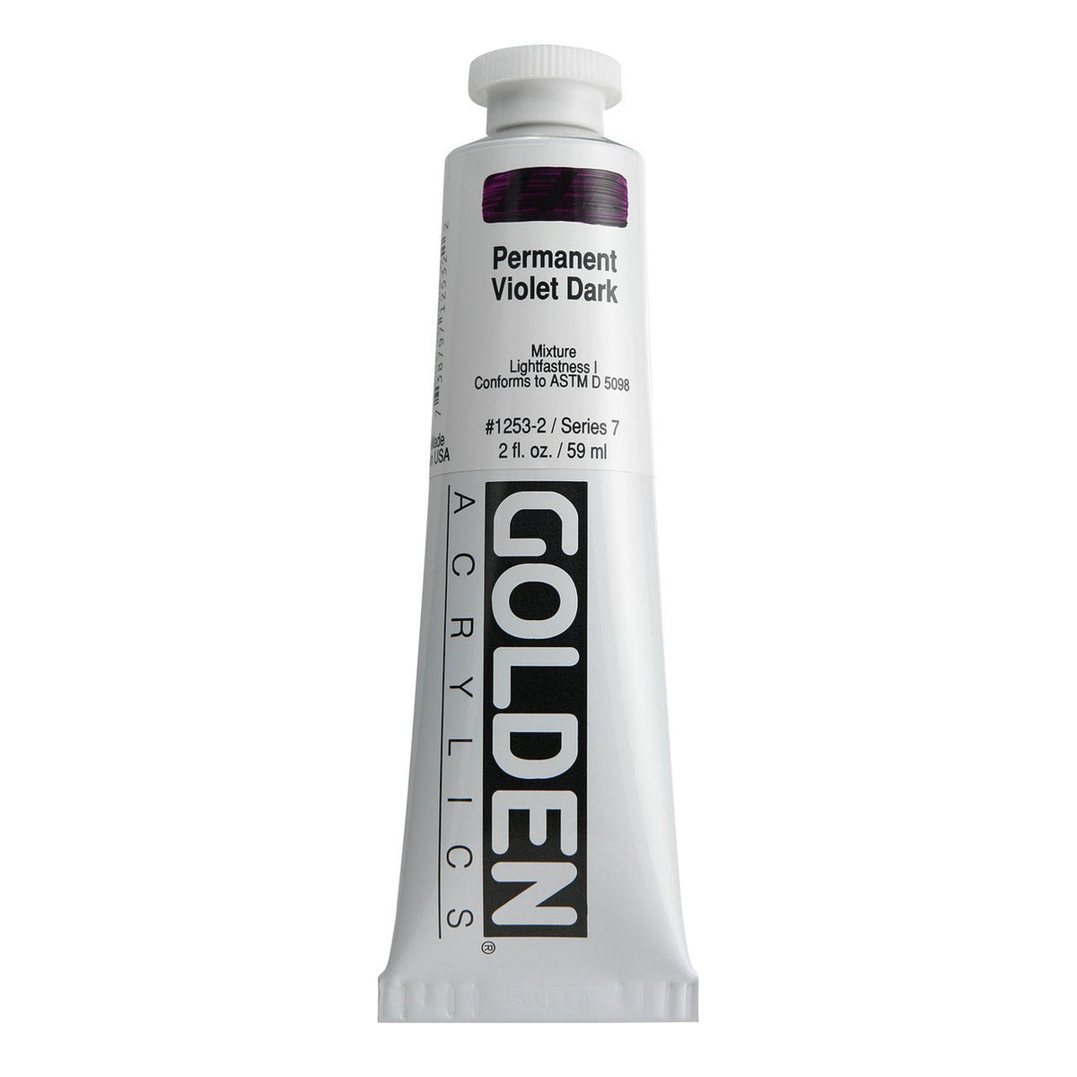 Golden Heavy Body Acrylic Permanent Violet Dark 2 oz - merriartist.com