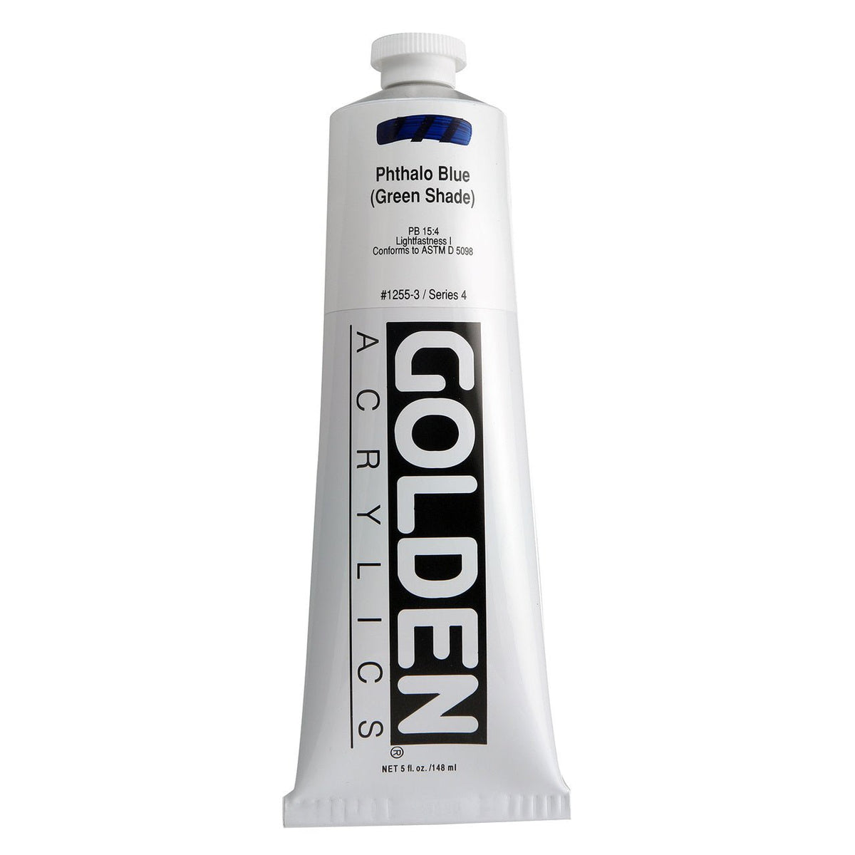 Golden Heavy Body Acrylic Phthalo Blue (green shade) 5 oz - merriartist.com