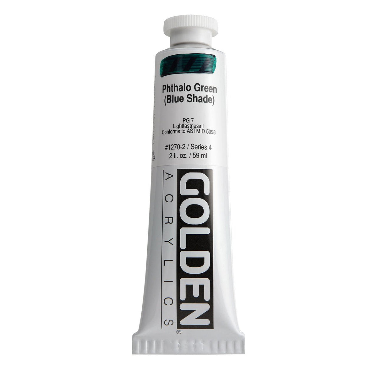 Golden Heavy Body Acrylic Phthalo Green (blue shade) 2 oz - merriartist.com