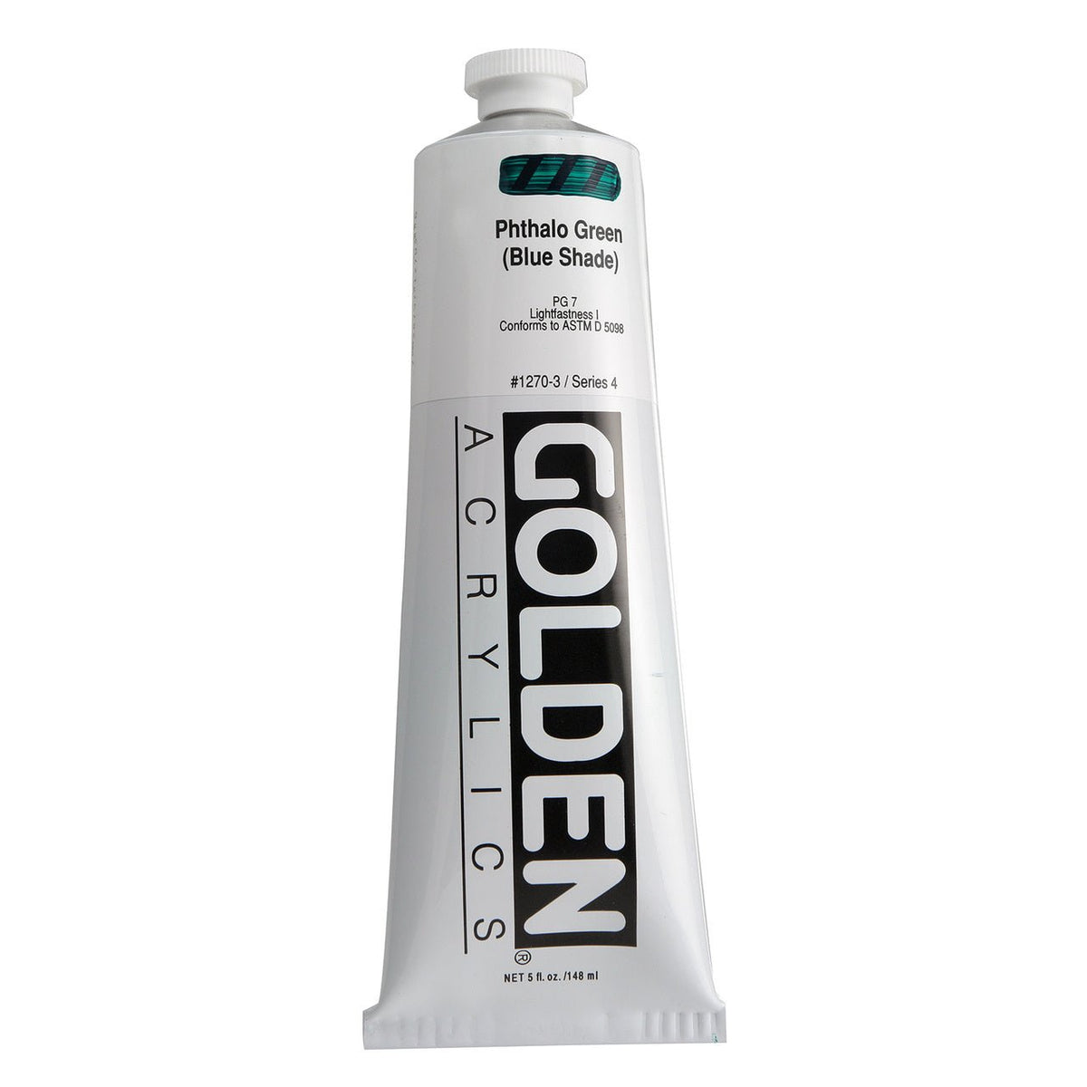 Golden Heavy Body Acrylic Phthalo Green (blue shade) 5 oz - merriartist.com
