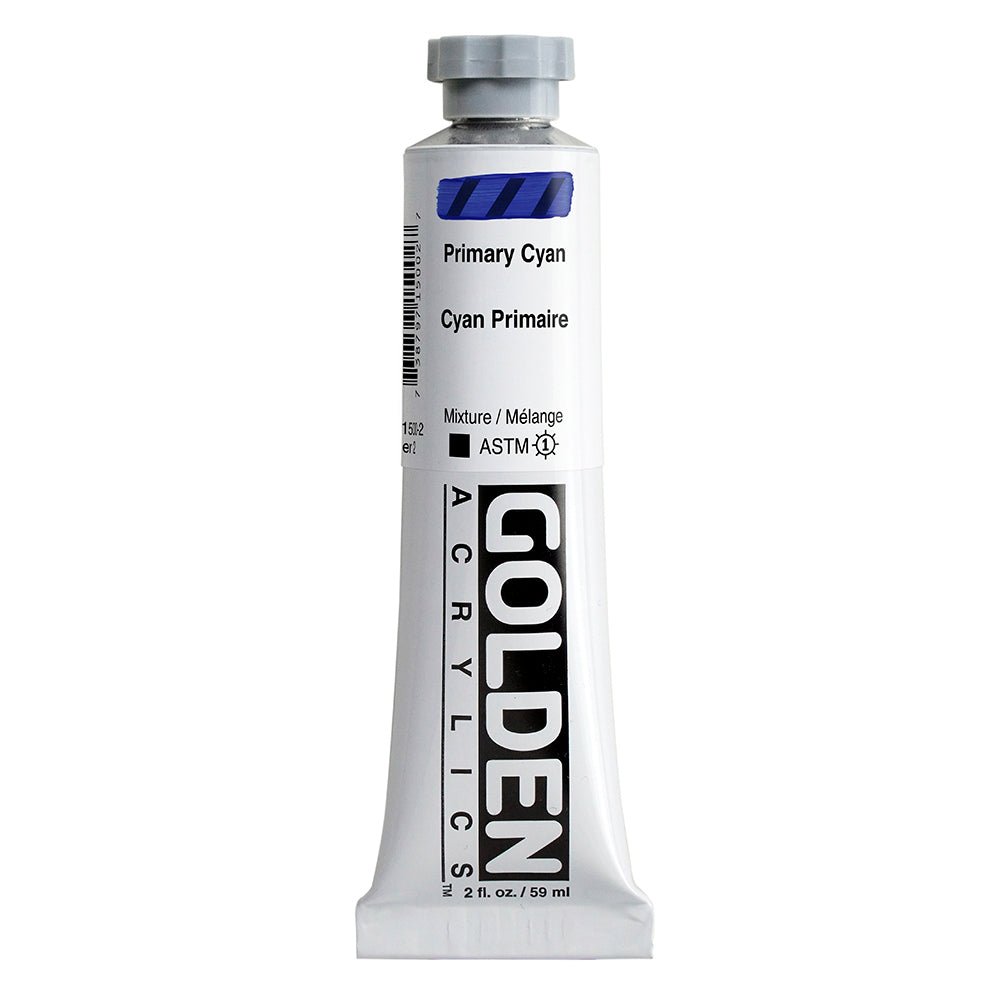 Golden Heavy Body Acrylic Primary Cyan 2 oz - merriartist.com