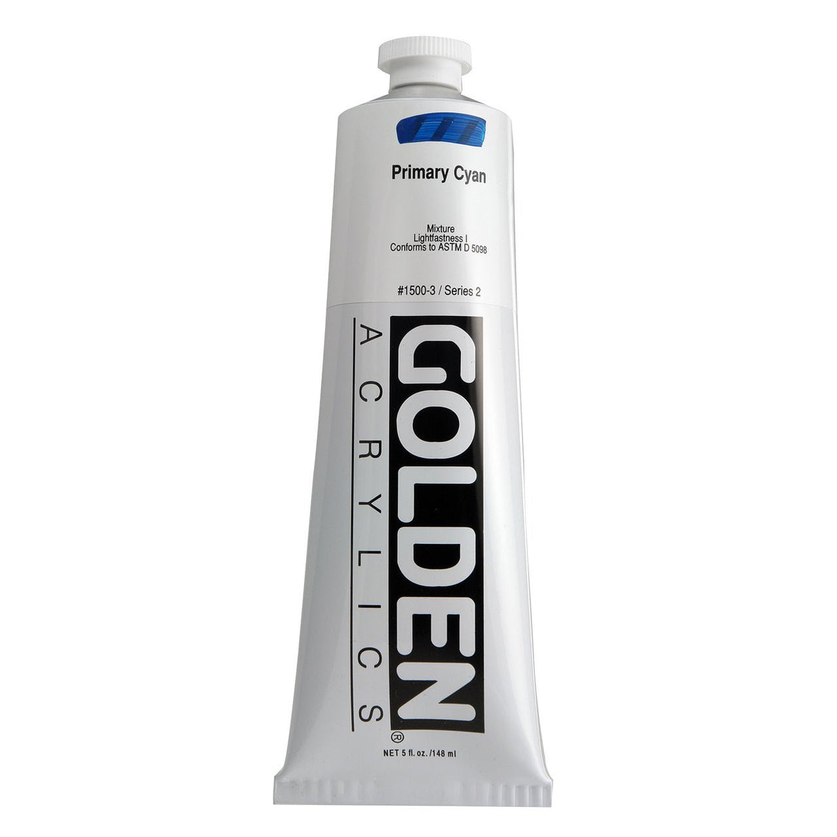 Golden Heavy Body Acrylic Primary Cyan 5 oz - merriartist.com