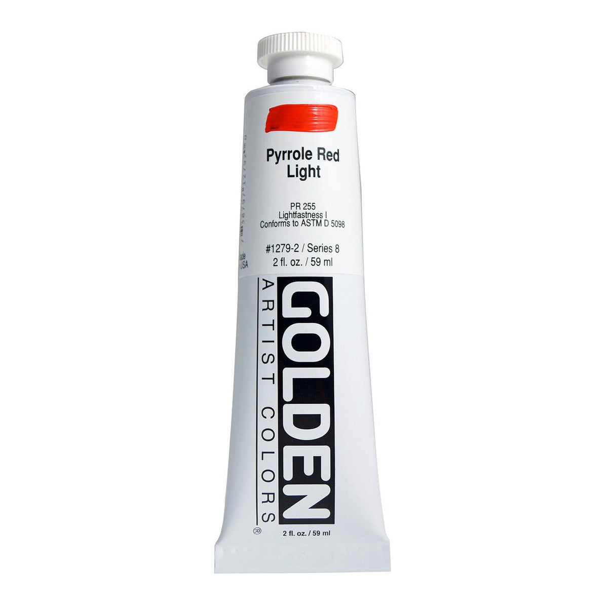 Golden Heavy Body Acrylic Pyrrole Red Light 2 oz - merriartist.com