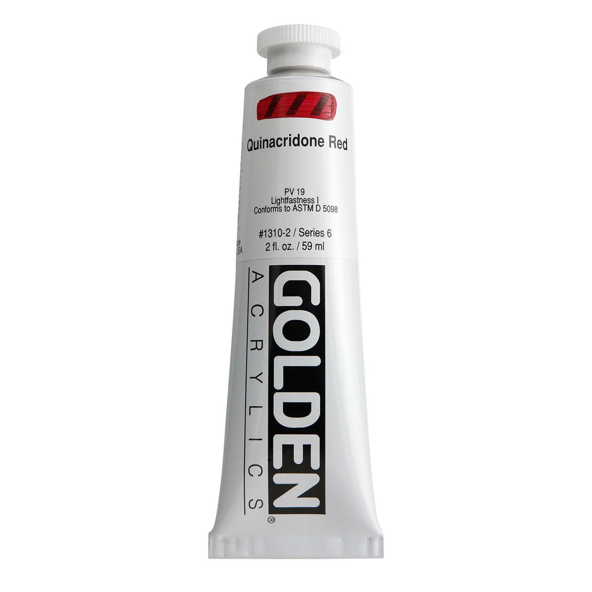 Golden Heavy Body Acrylic Quinacridone Red 2 oz - merriartist.com