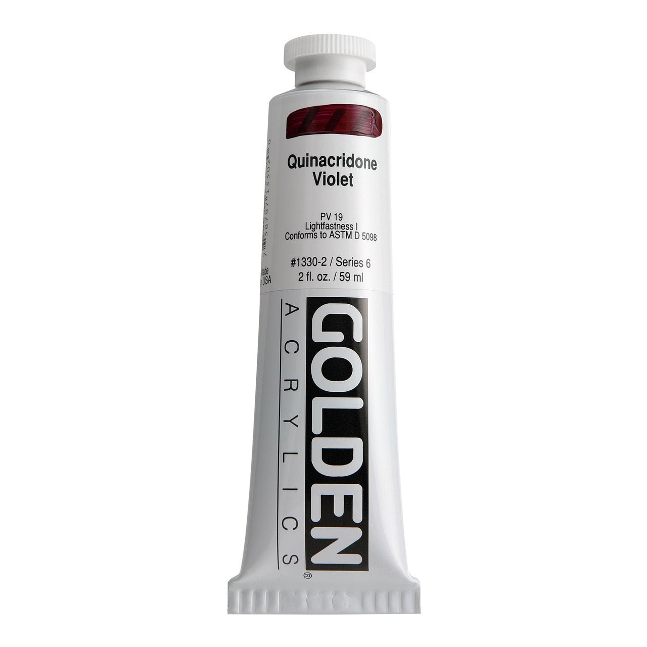 Golden Heavy Body Acrylic Quinacridone Violet 2 oz - merriartist.com