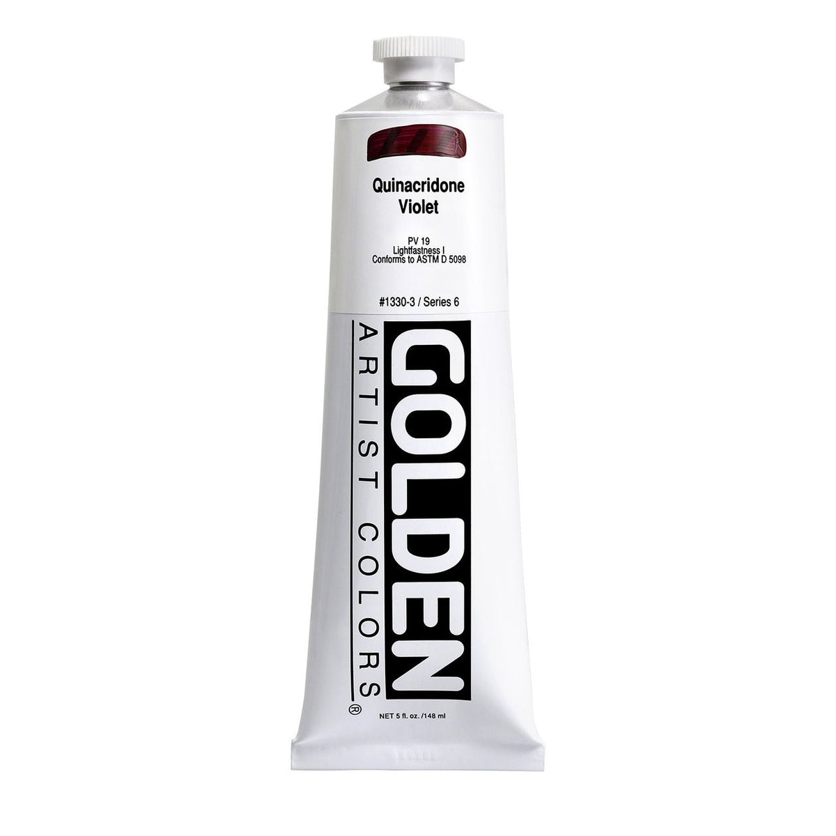Golden Heavy Body Acrylic Quinacridone Violet 5 oz - merriartist.com
