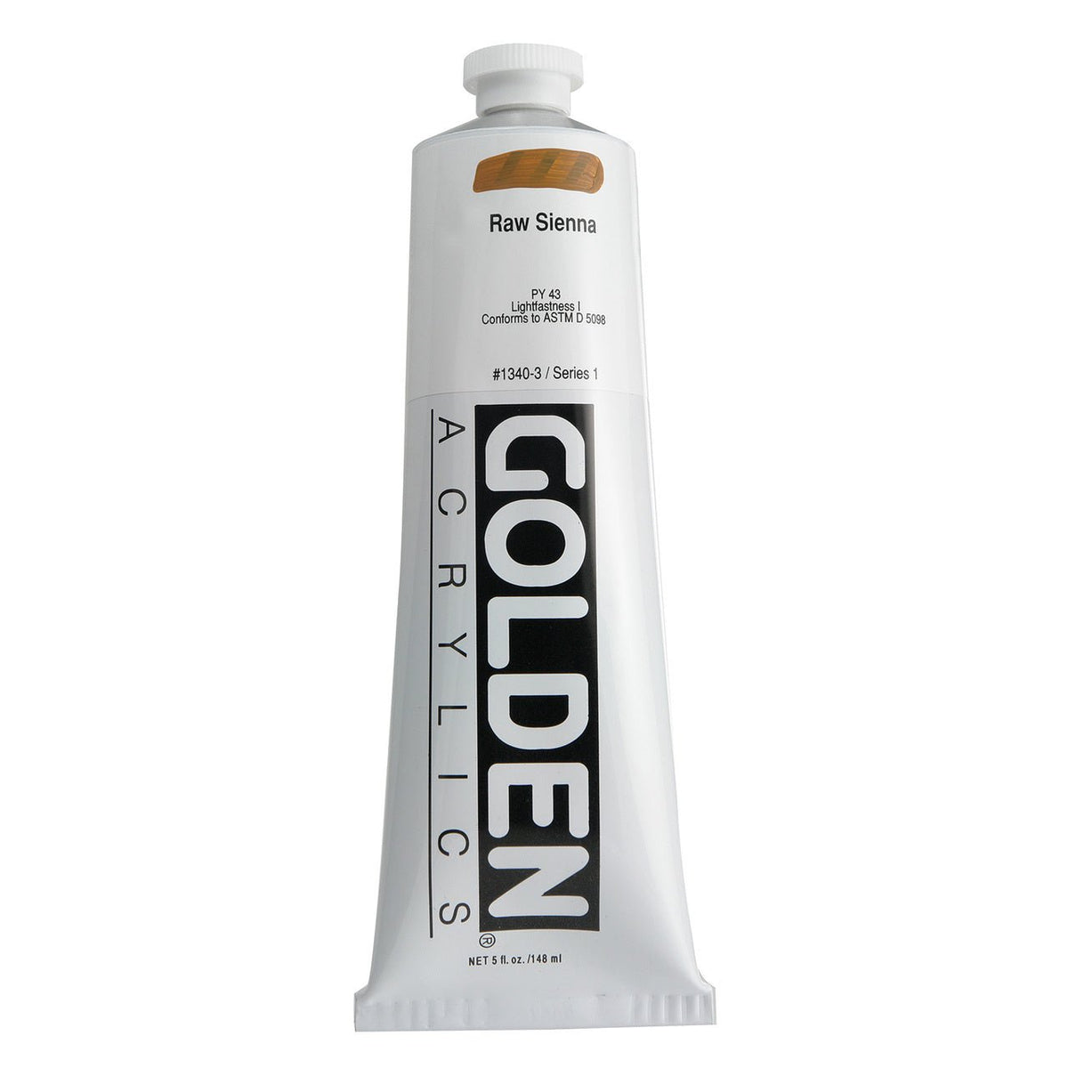 Golden Heavy Body Acrylic Raw Sienna 5 oz - merriartist.com