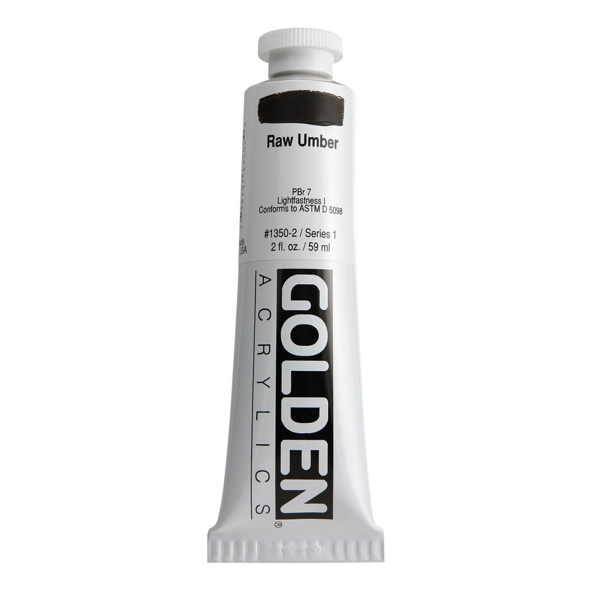 Golden Heavy Body Acrylic Raw Umber 2 oz - merriartist.com