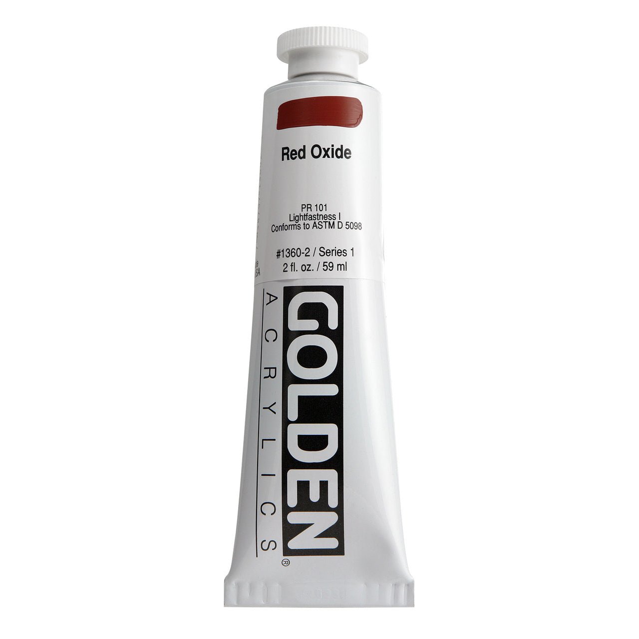 Golden Heavy Body Acrylic Red Oxide 2 oz - merriartist.com