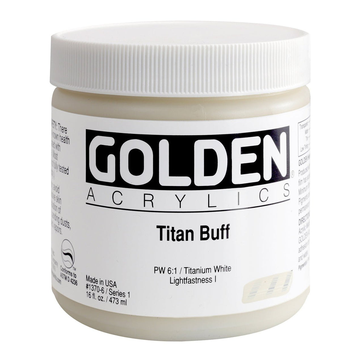 Golden Heavy Body Acrylic Titan Buff 16 oz - merriartist.com