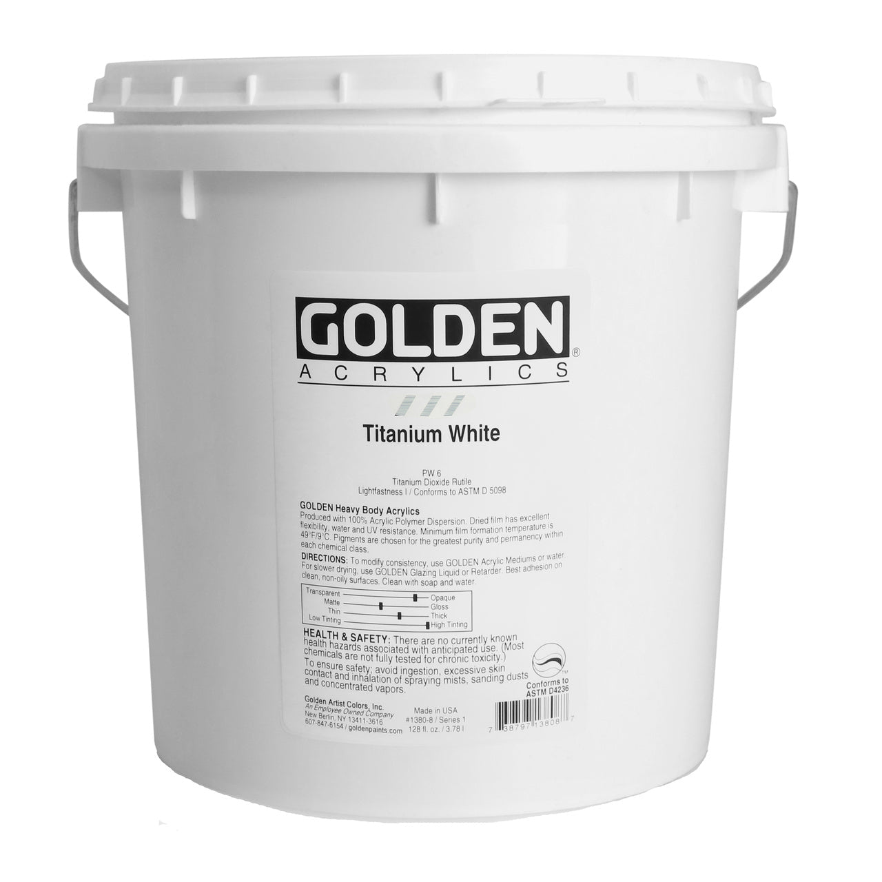 Golden Heavy Body Acrylic Titanium White 128 oz - merriartist.com