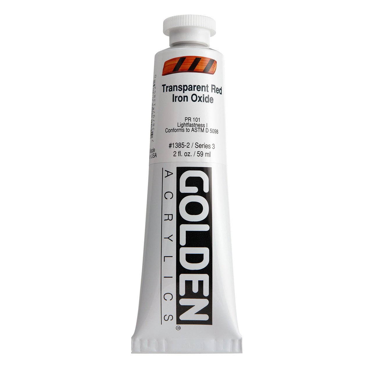 Golden Heavy Body Acrylic Transparent Red Iron Oxide 2 oz - merriartist.com