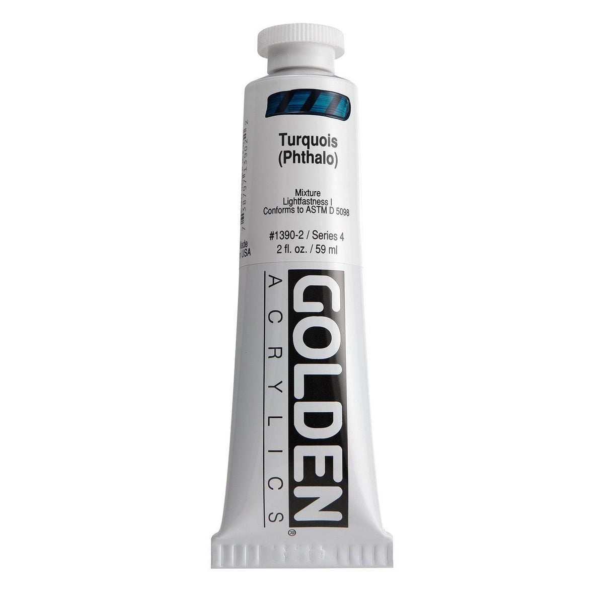 Golden Heavy Body Acrylic Turquoise (phthalo) 2 oz - merriartist.com