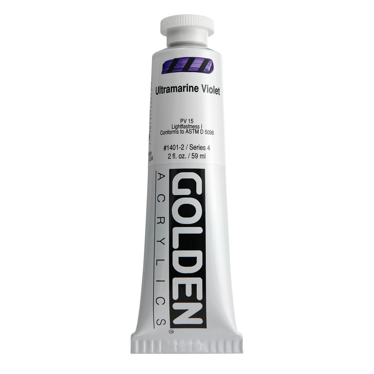 Golden Heavy Body Acrylic Ultramarine Violet 2 oz - merriartist.com
