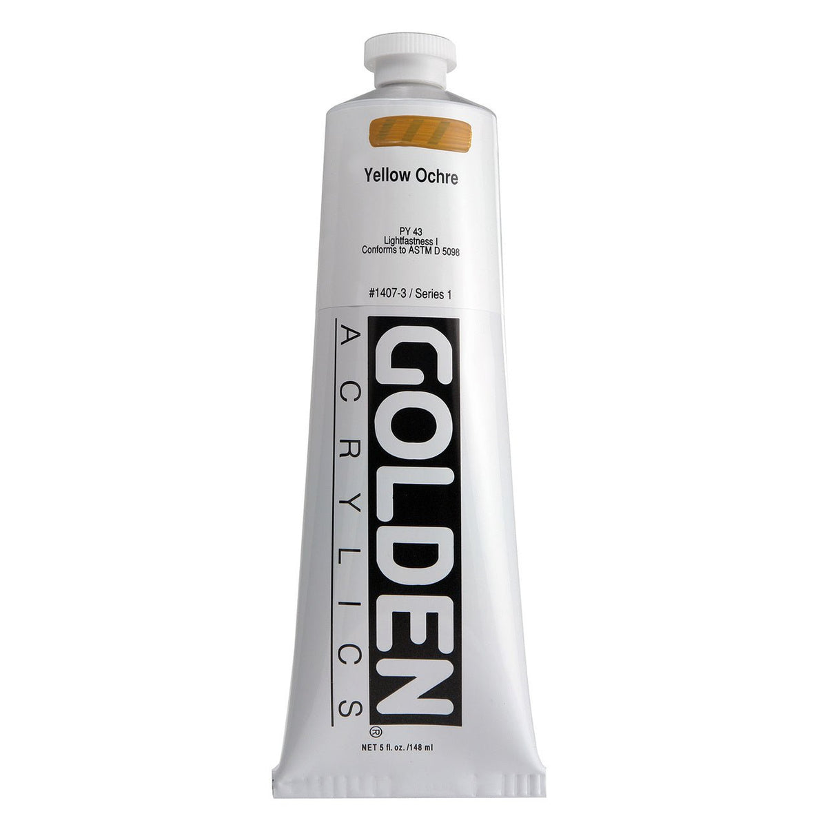 Golden Heavy Body Acrylic Yellow Ochre 5 oz - merriartist.com