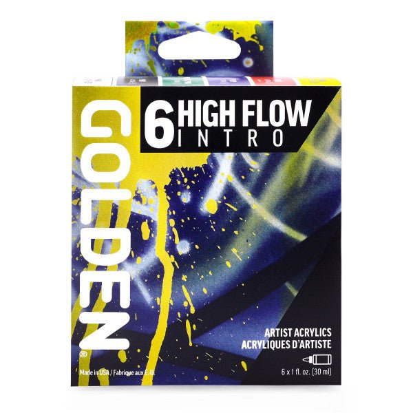 Golden High Flow Acrylic 6 Color Intro Set - merriartist.com