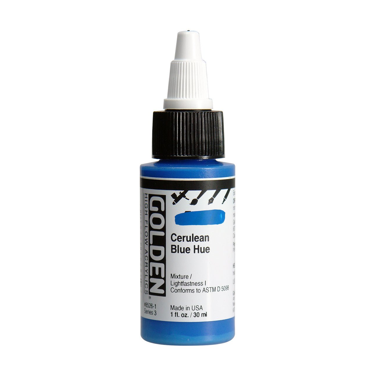 Golden High Flow Acrylic Cerulean Blue Hue 1 oz - merriartist.com