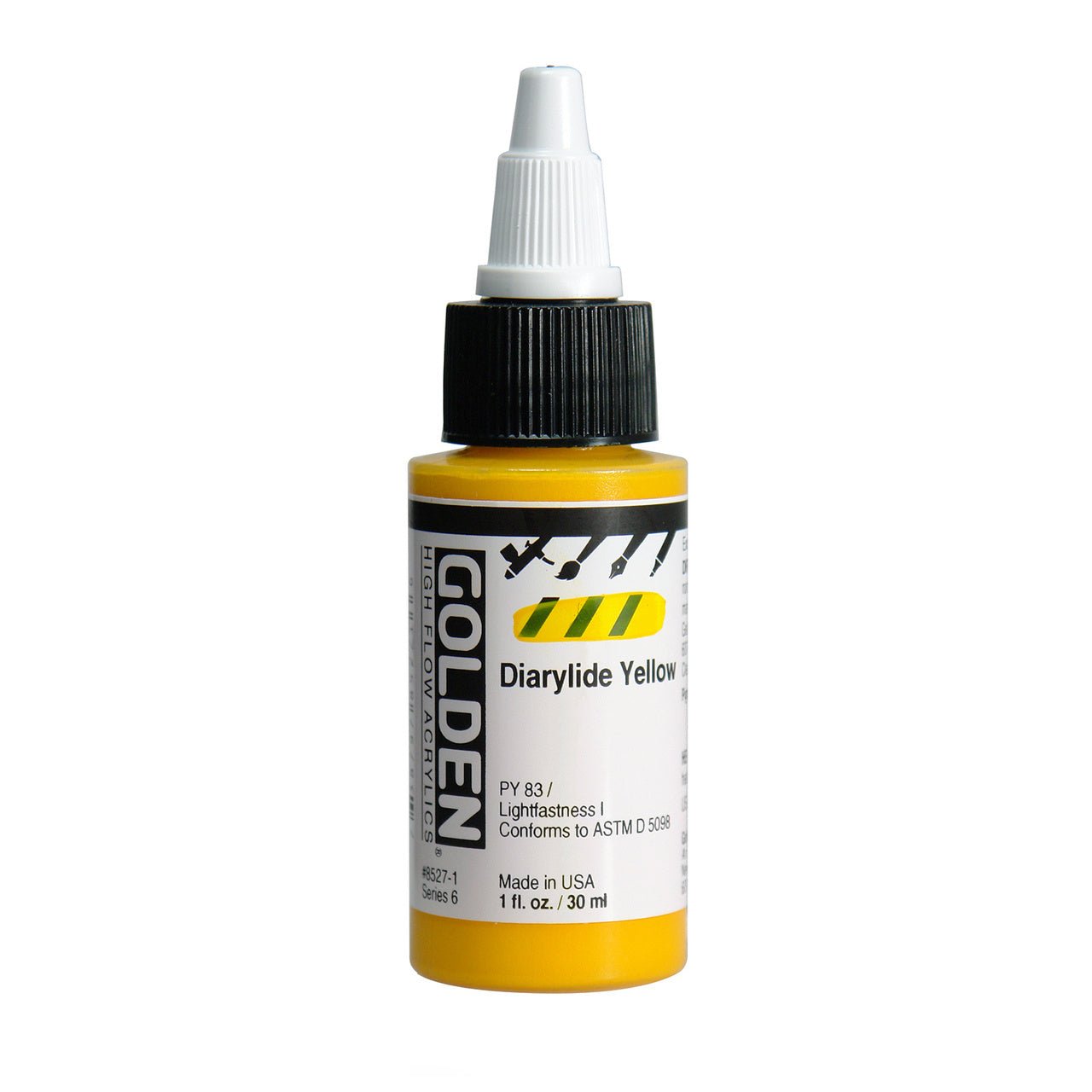 Golden High Flow Acrylic Diarylide Yellow 1 oz - merriartist.com