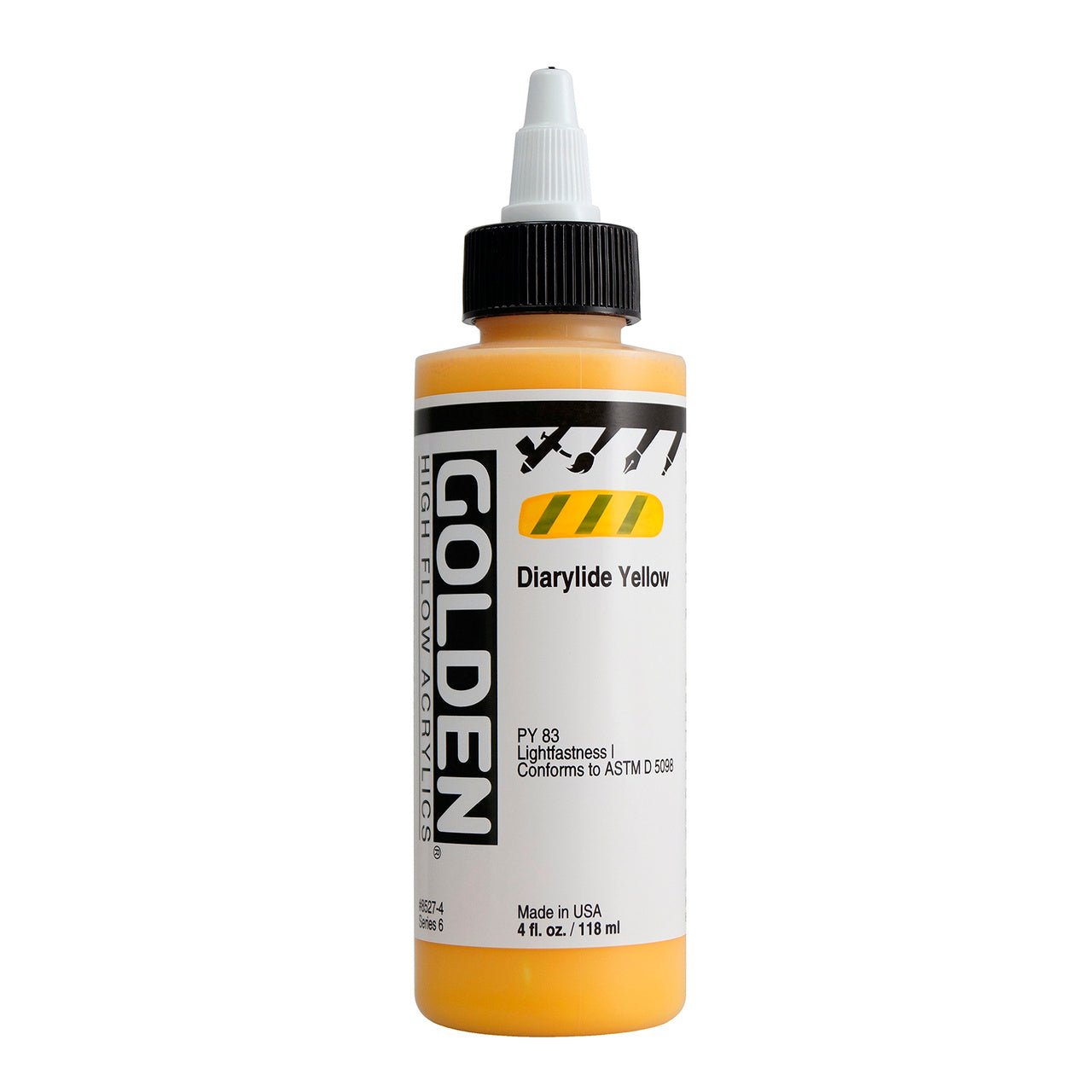 Golden High Flow Acrylic Diarylide Yellow 4 oz - merriartist.com