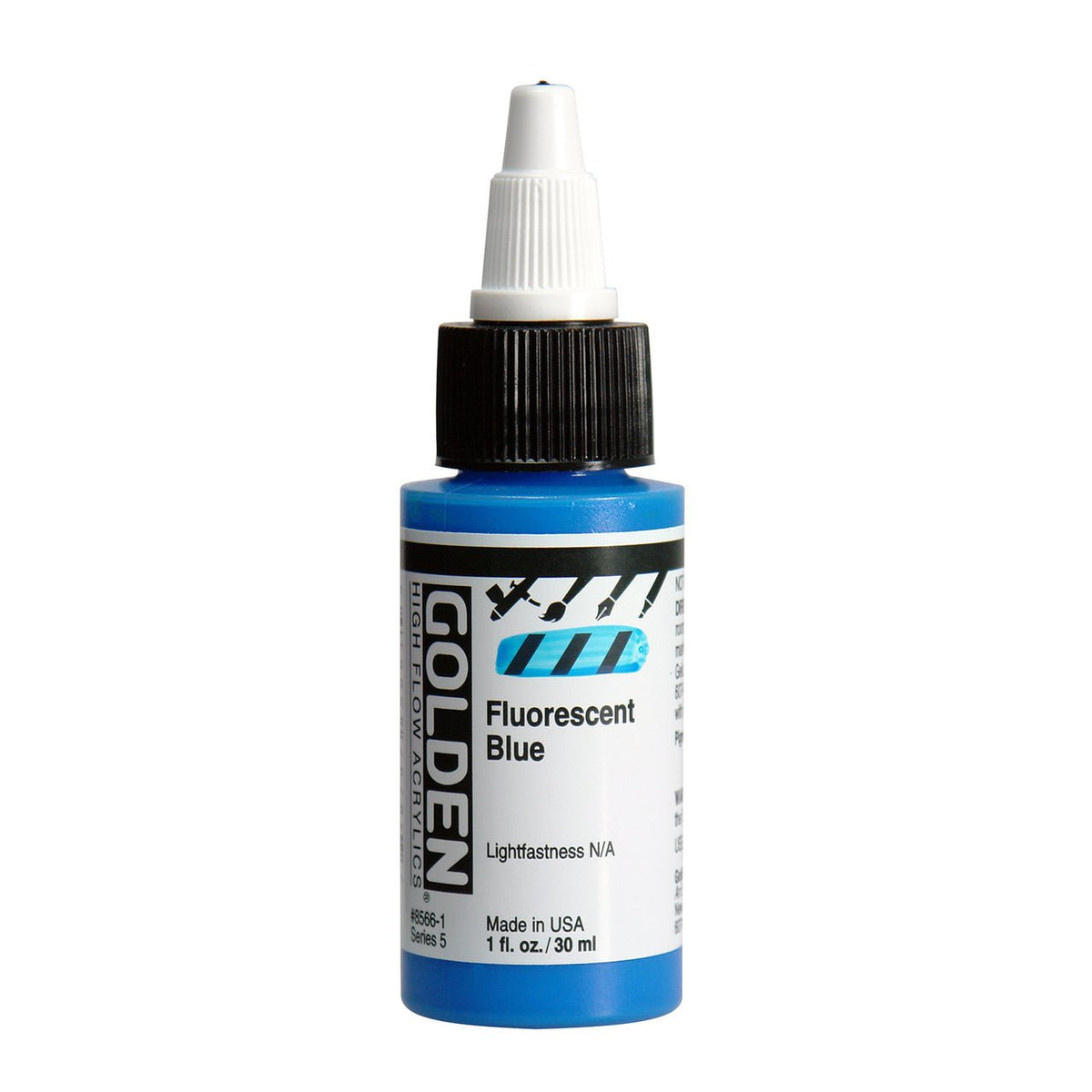 Golden High Flow Acrylic Fluorescent Blue 1 oz - merriartist.com