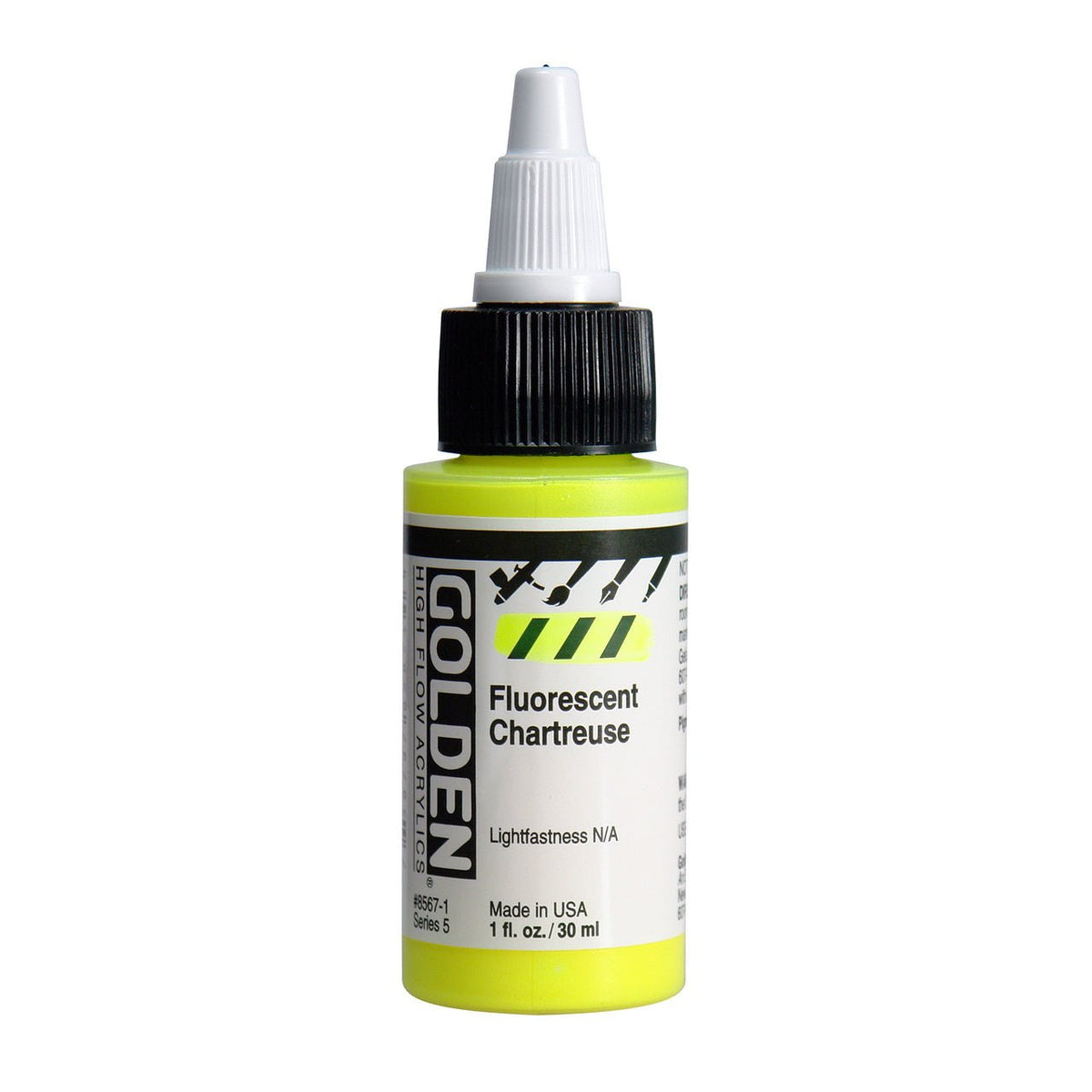 Golden High Flow Acrylic Fluorescent Chartreuse 1 oz - merriartist.com