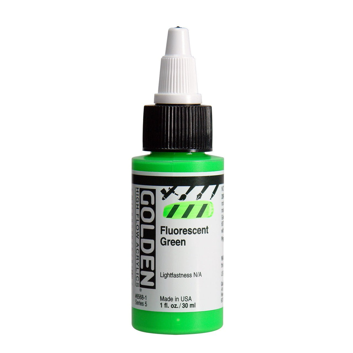 Golden High Flow Acrylic Fluorescent Green 1 oz - merriartist.com