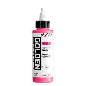 Golden High Flow Acrylic Fluorescent Magenta 4 oz - merriartist.com