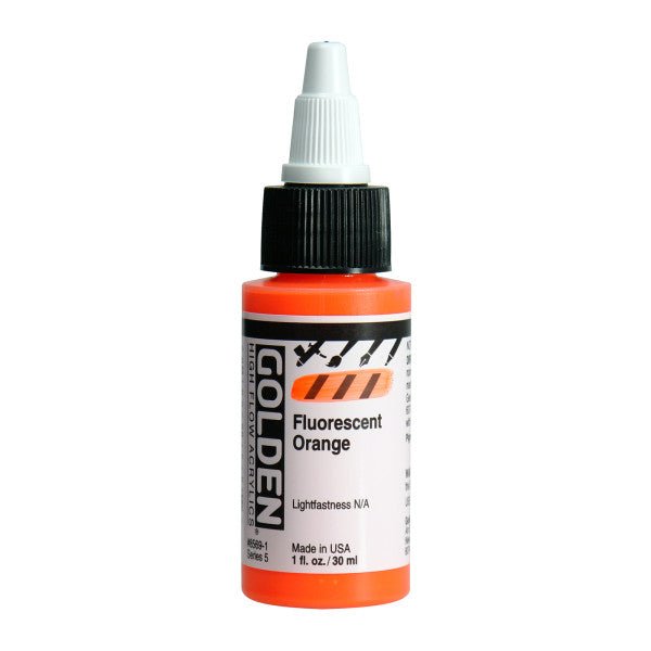 Golden High Flow Acrylic Fluorescent Orange 1 oz - merriartist.com