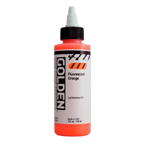 Golden High Flow Acrylic Fluorescent Orange 4 oz - merriartist.com