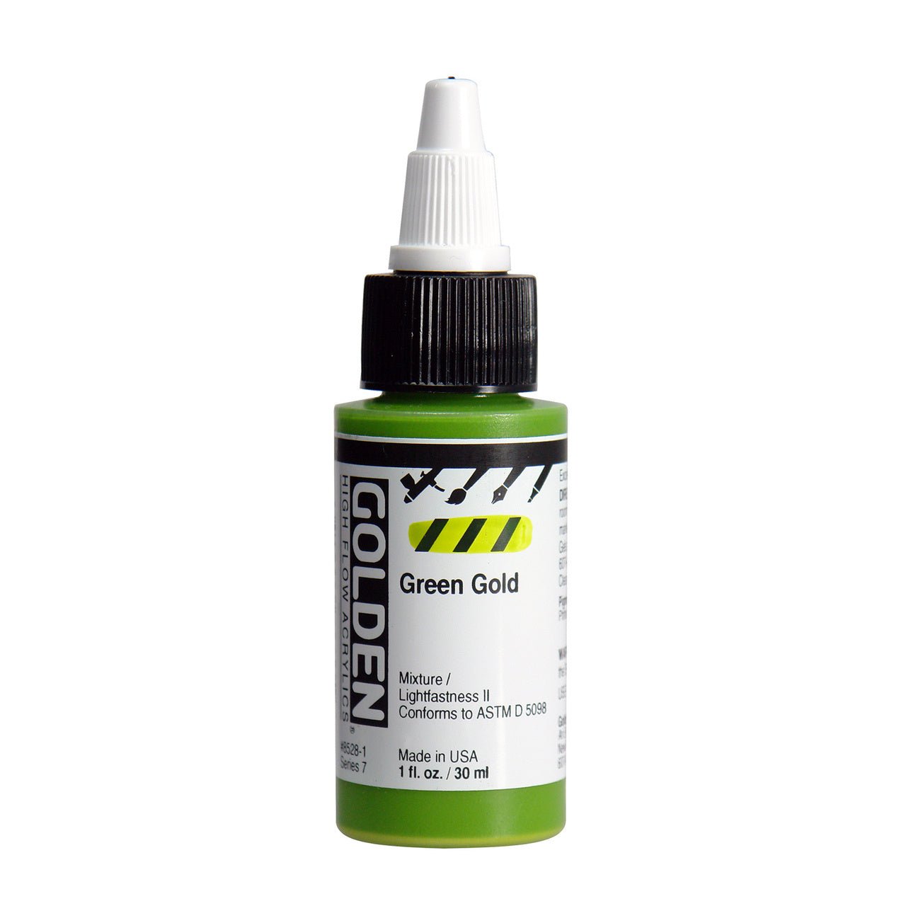 Golden High Flow Acrylic Green Gold 1 oz - merriartist.com