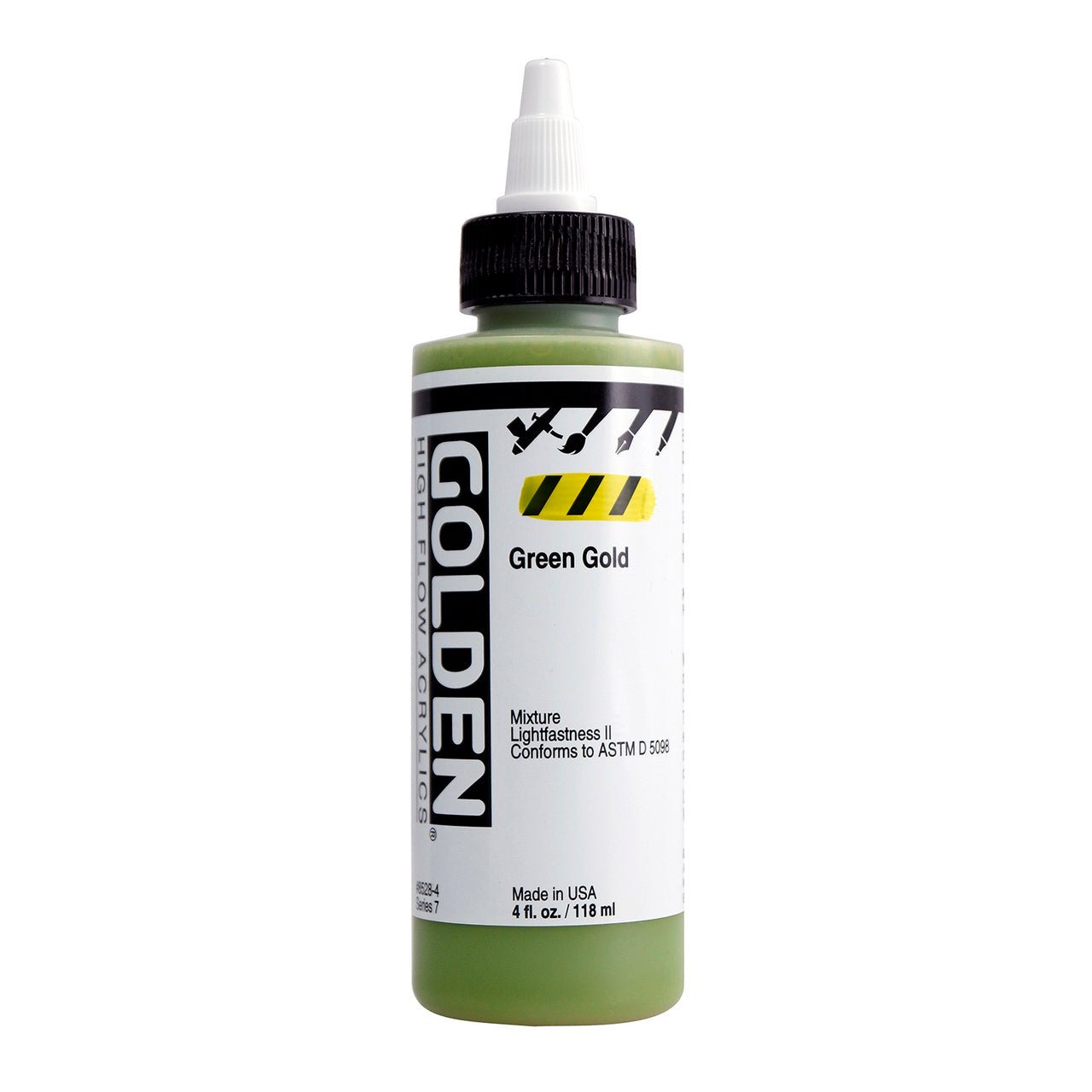 Golden High Flow Acrylic Green Gold 4 oz - merriartist.com