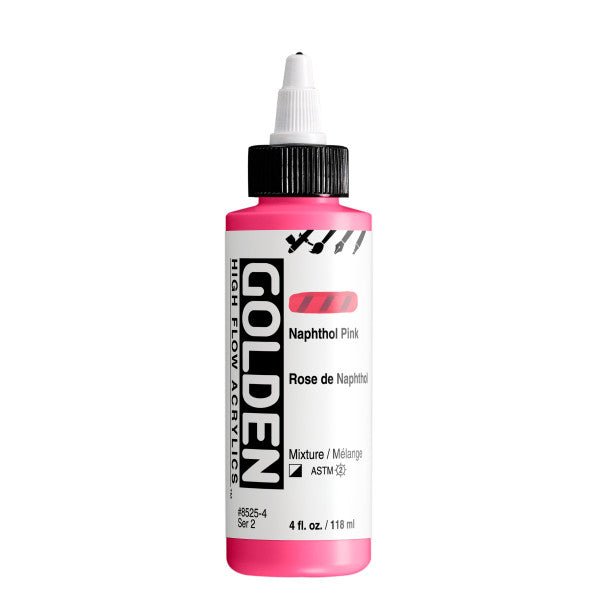 Golden High Flow Acrylic Naphthol Pink 4 oz - merriartist.com