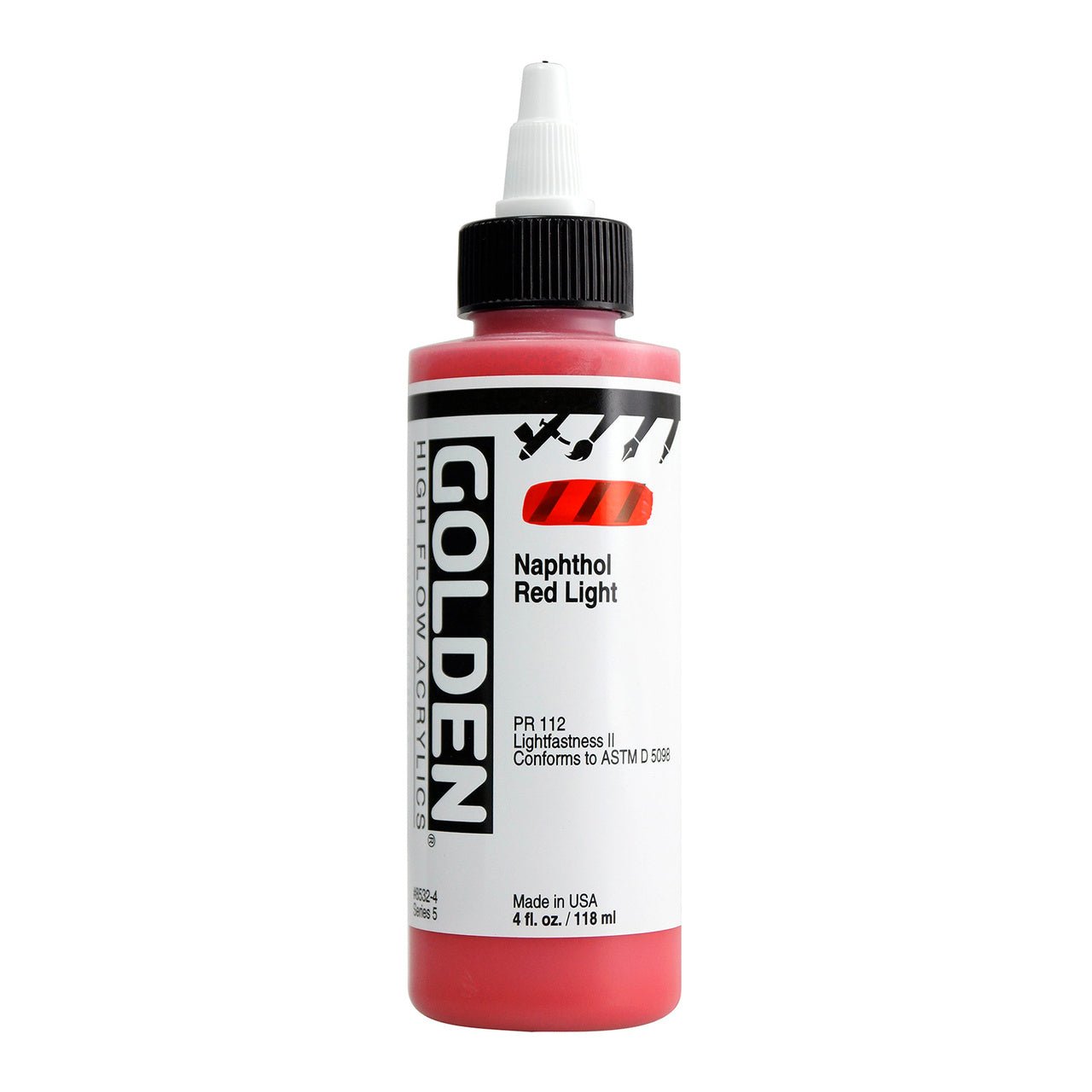 Golden High Flow Acrylic Napthol Red Light 4 oz - merriartist.com