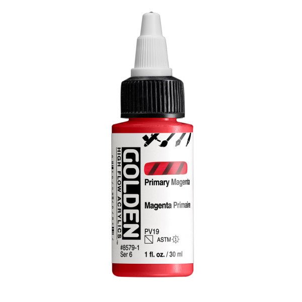 Golden High Flow Acrylic Primary Magenta 1 oz - merriartist.com